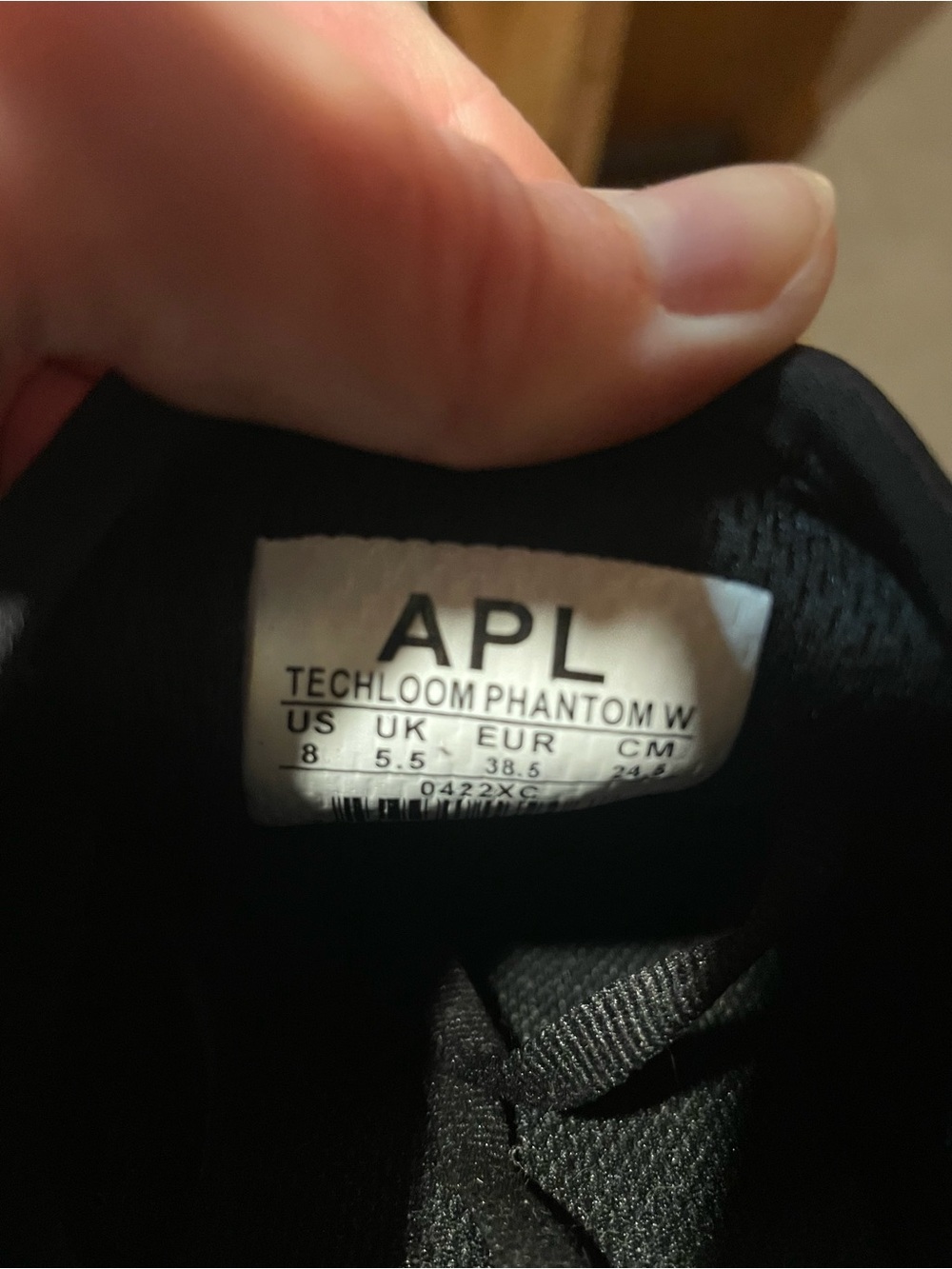 New APL Techloom Phantom Blackout Unisex Men’s 6/ Women’s 8 black monochrome - Picture 5 of 5